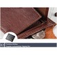 Men’s genuine leather bifold wallet with coin slot and zipper pouch